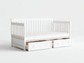 Sofás cama blanco estilo moderno con 2 cajones almacenamiento dormitorio infantil 200x90x80 cm