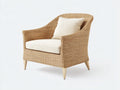Sillón de ratán natural diseño moderno con estructura ligera 75x78x80 cm - estilo contemporáneo para salón y terraza